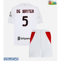 AC Milan Koni De Winter #5 Bortedraktsett Barn 2026-27 Kortermet (+ Korte bukser)